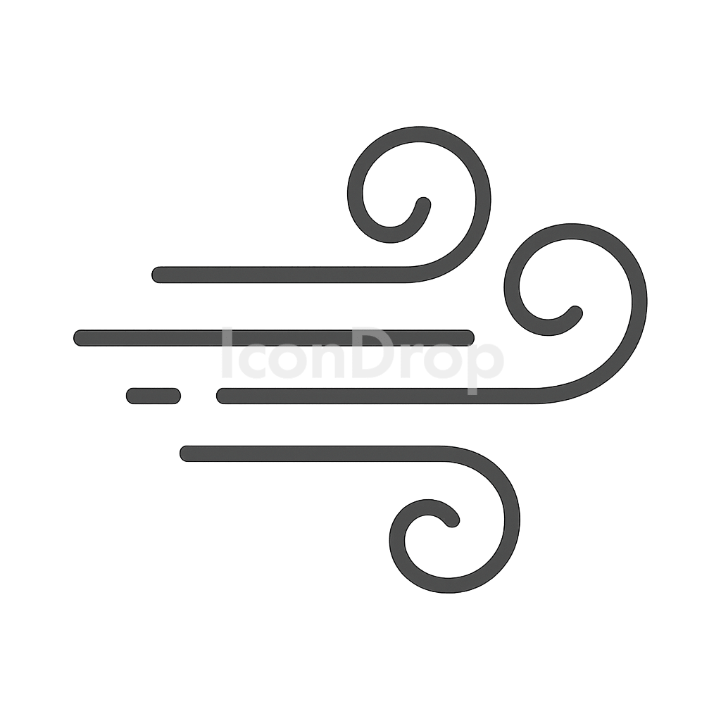 Wind Gust Icon Outline