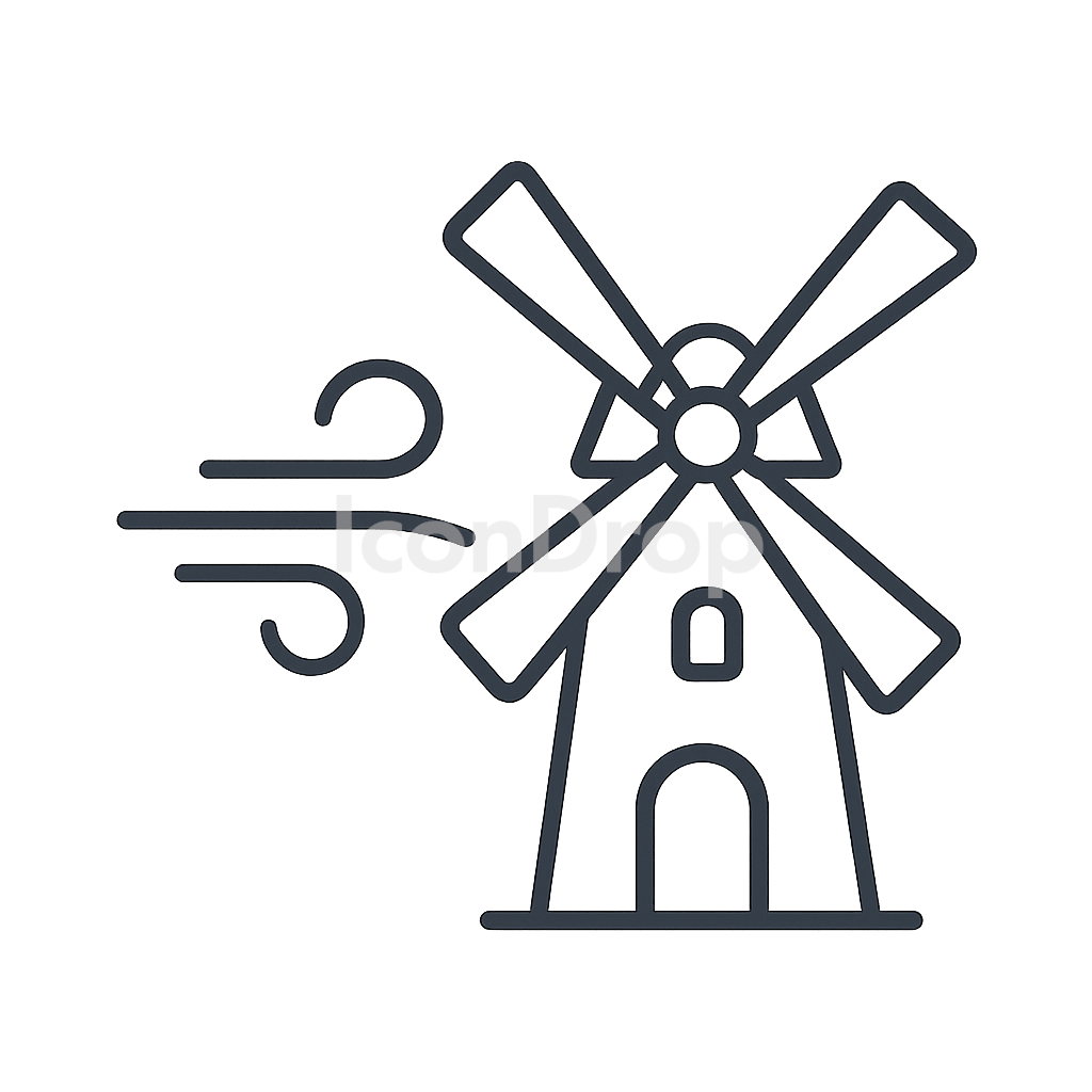 Wind Icon Architecture Outline