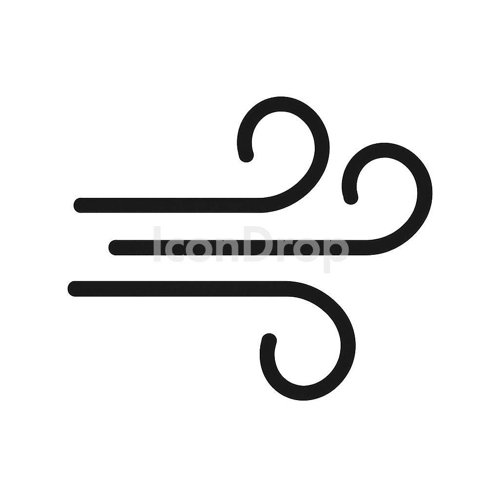 Wind Icon For Weather App Outline