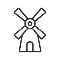 Wind Mill Icon Outline