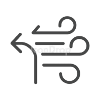 Wind Resistance Icon Outline