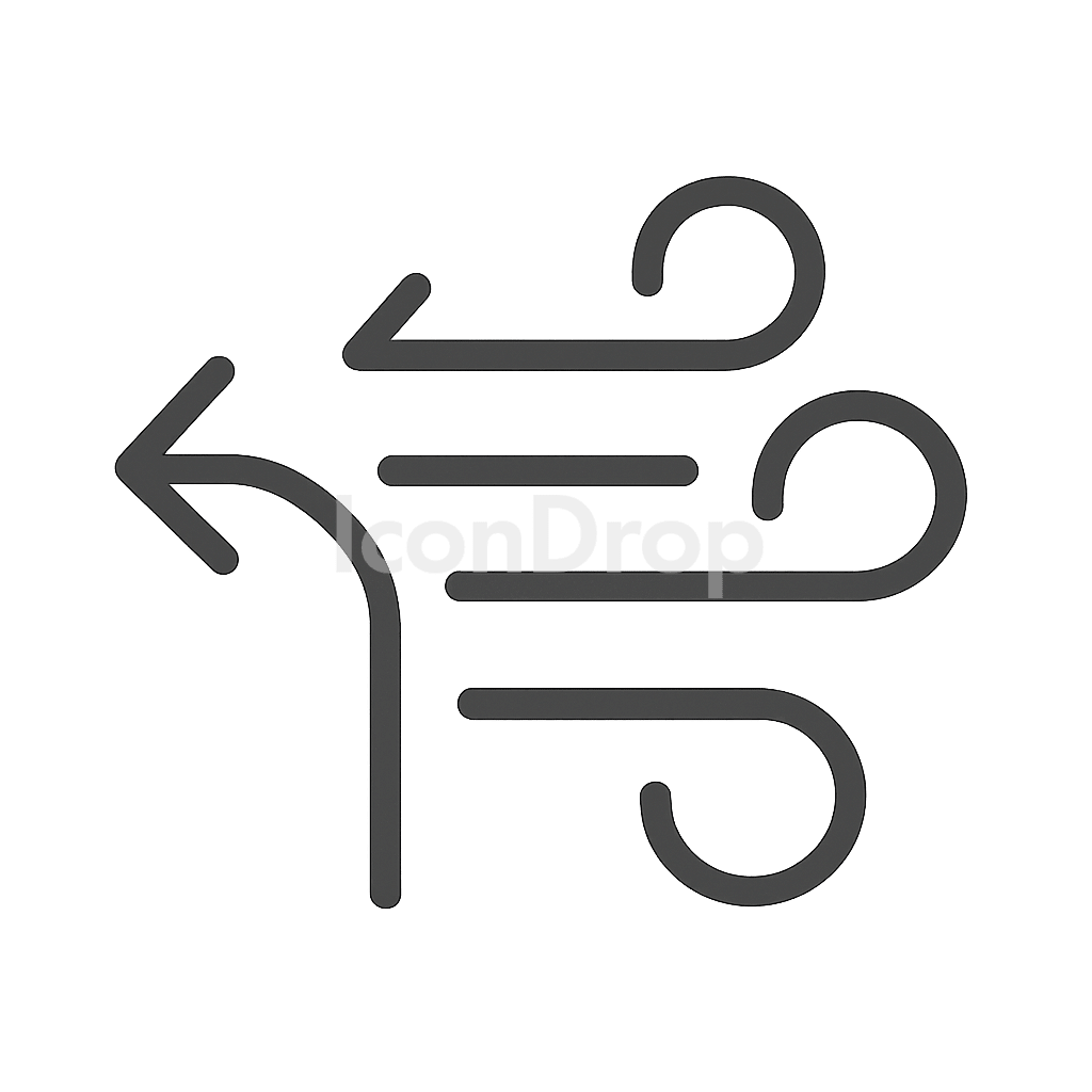 Wind Resistance Icon Outline