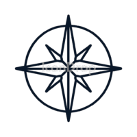 Wind Rose Icon Outline