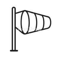 Wind Sock Icon Outline