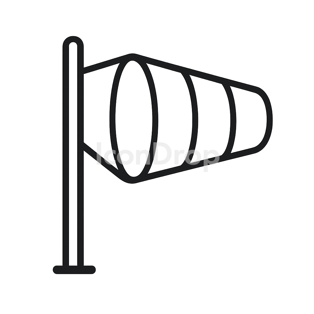Wind Sock Icon Outline