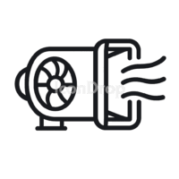 Wind Tunnel Icon Outline