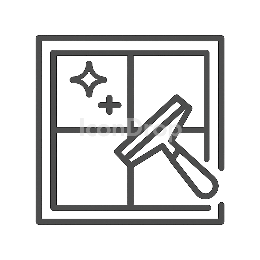 Window Cleaning Icon Outline