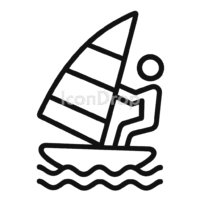 Windsurf Icon Outline