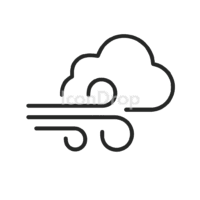 Windy Day Icon Outline