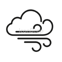 Windy Weather Icon Outline