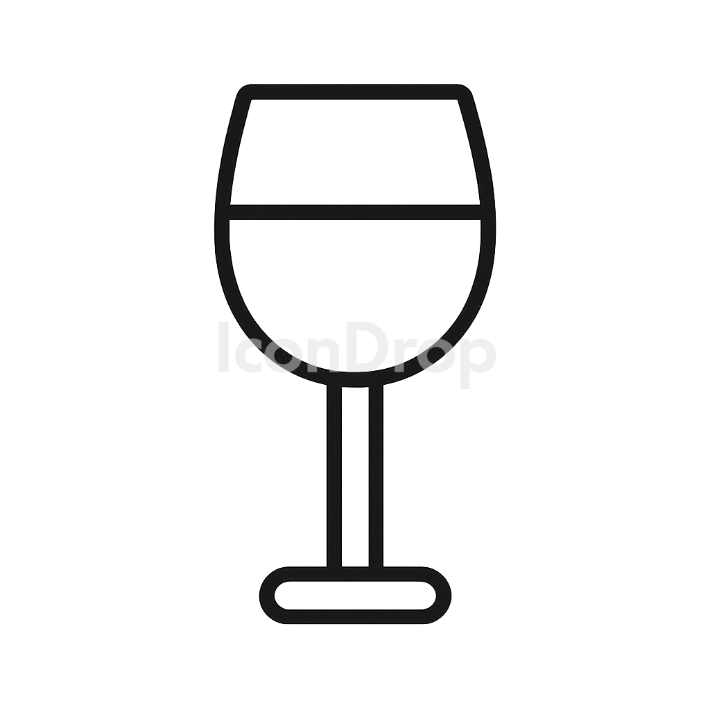 Wine Cup Icon Outline