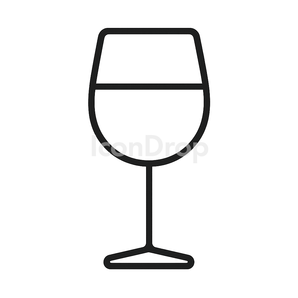 Wine Glass Icon Outline
