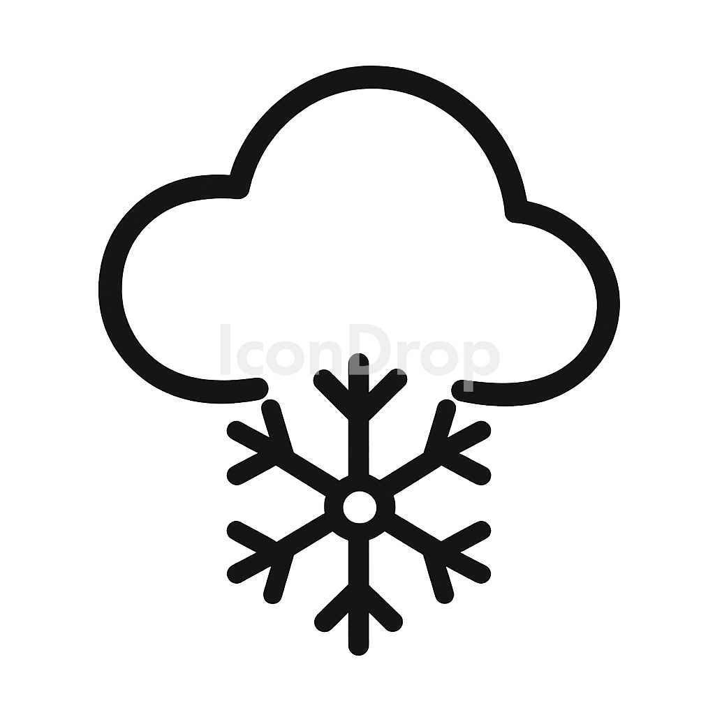 Winter Snow Icon Outline