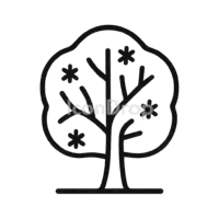 Winter Tree Icon Outline