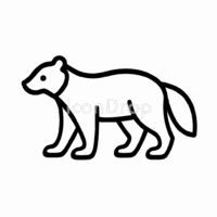 Wolverine Animal Icon Outline
