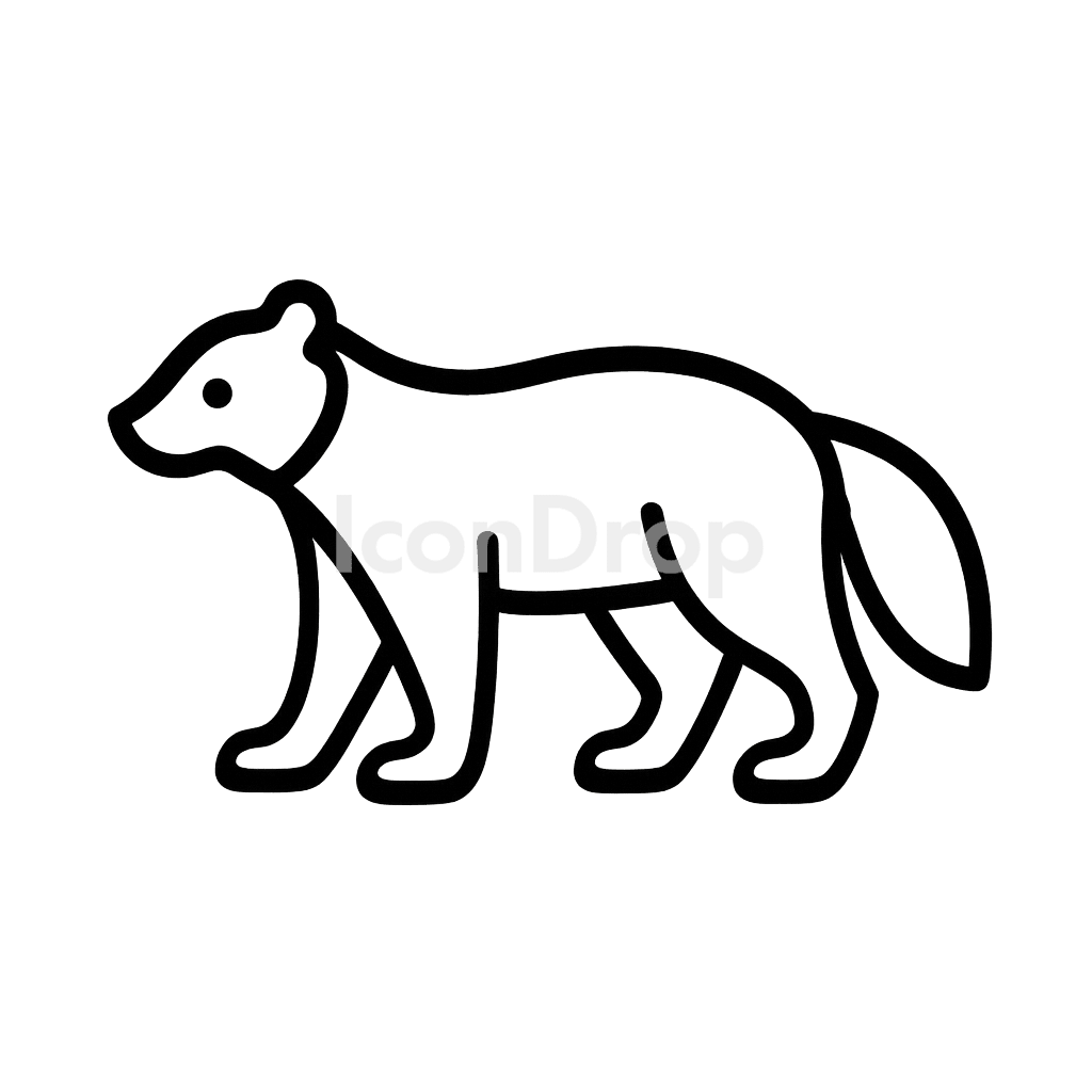 Wolverine Animal Icon Outline