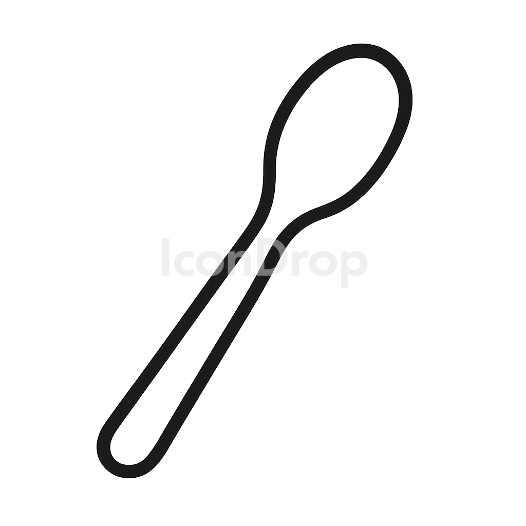 Wooden Spoon Icon Outline