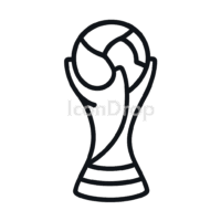 World Cup Trophy Icon Outline