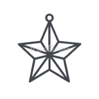 Xmas Star Icon Outline