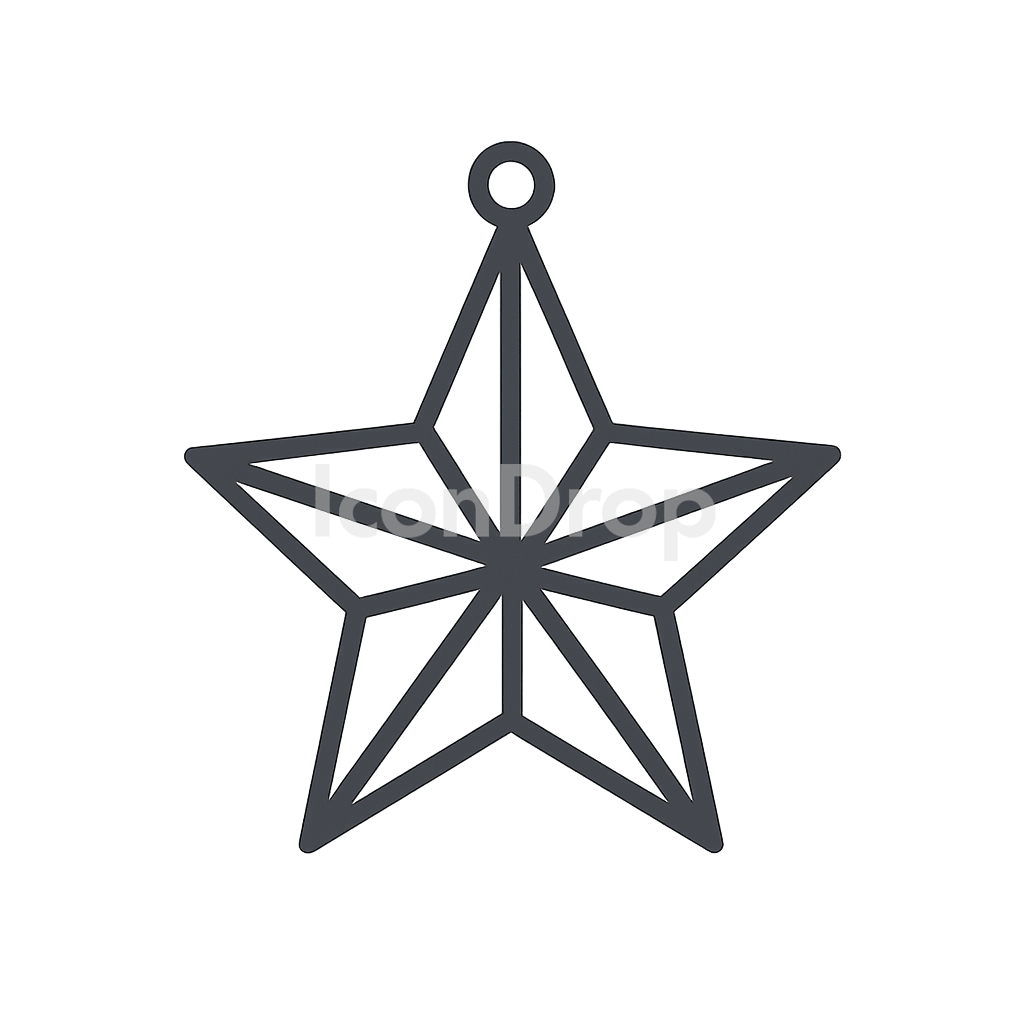 Xmas Star Icon Outline