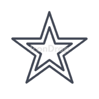Y2K Star Icon Outline