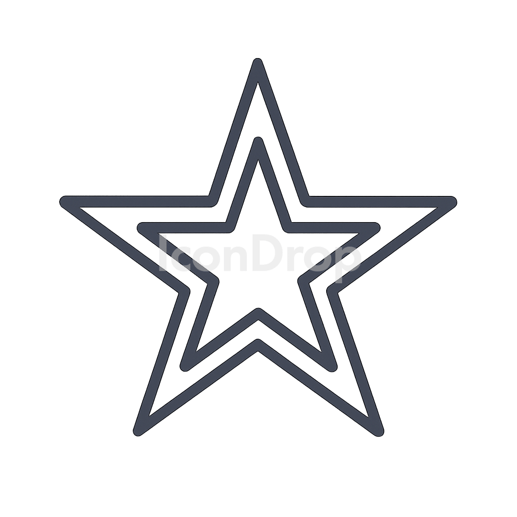 Y2K Star Icon Outline