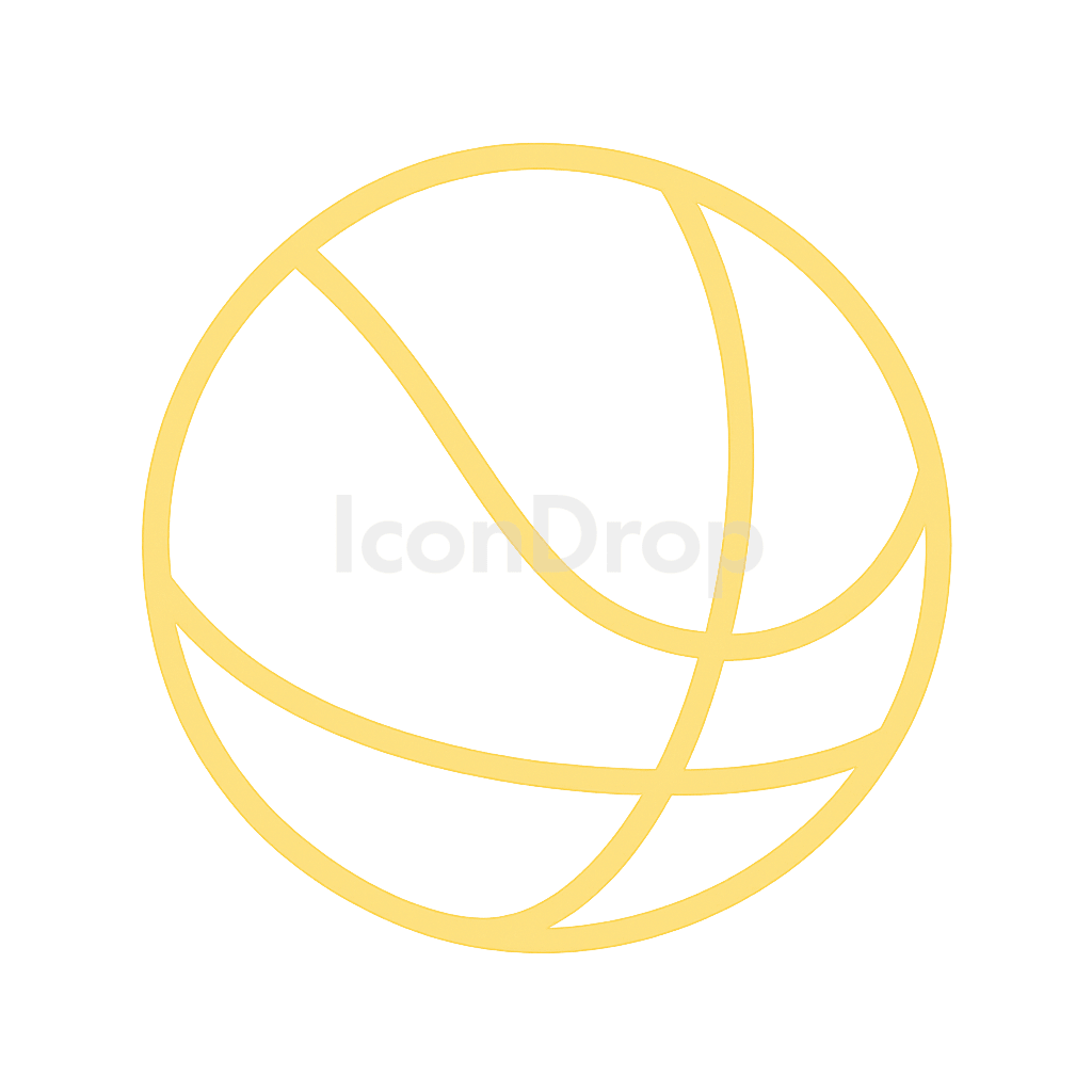 Yellow Ball Icon Outline