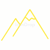 Yellow Mountain Icon Outline