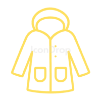 Yellow Raincoat Icon Outline