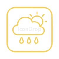 Yellow Weather App Icon Outline