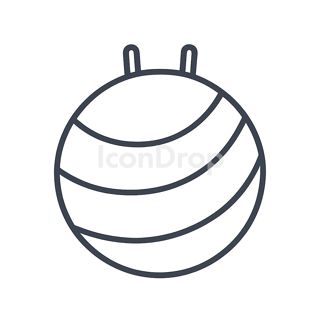 Yoga Ball Icon Outline