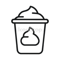 Yogurt Cup Icon Outline