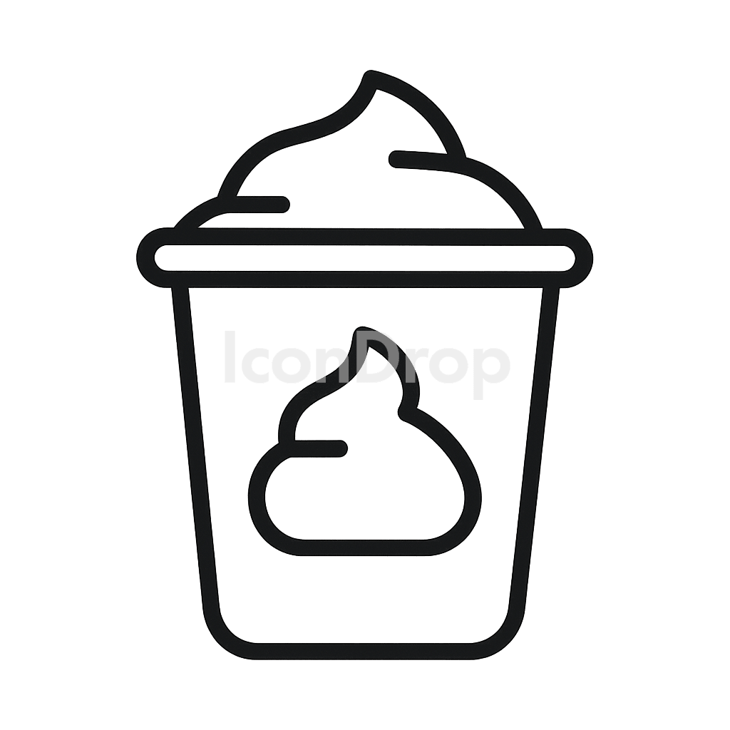 Yogurt Cup Icon Outline