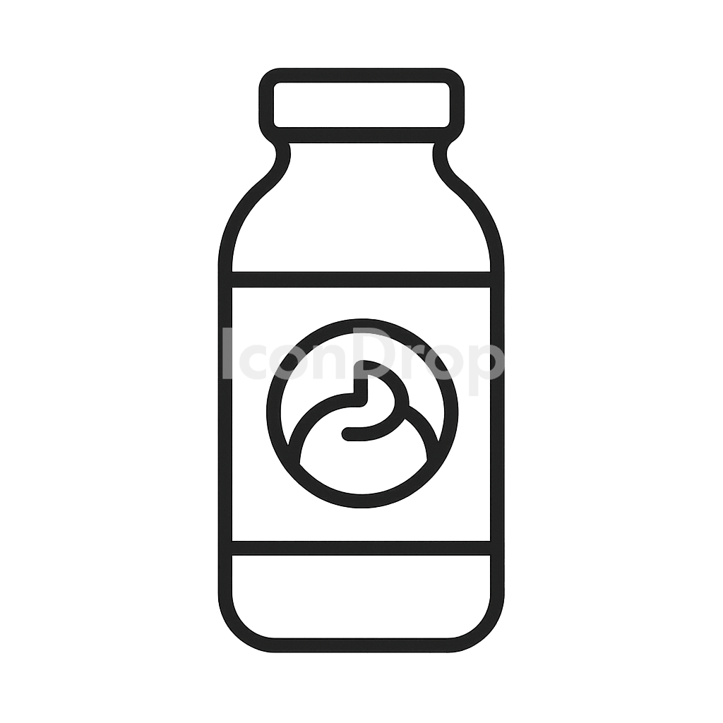 Yogurt Drink Icon Outline