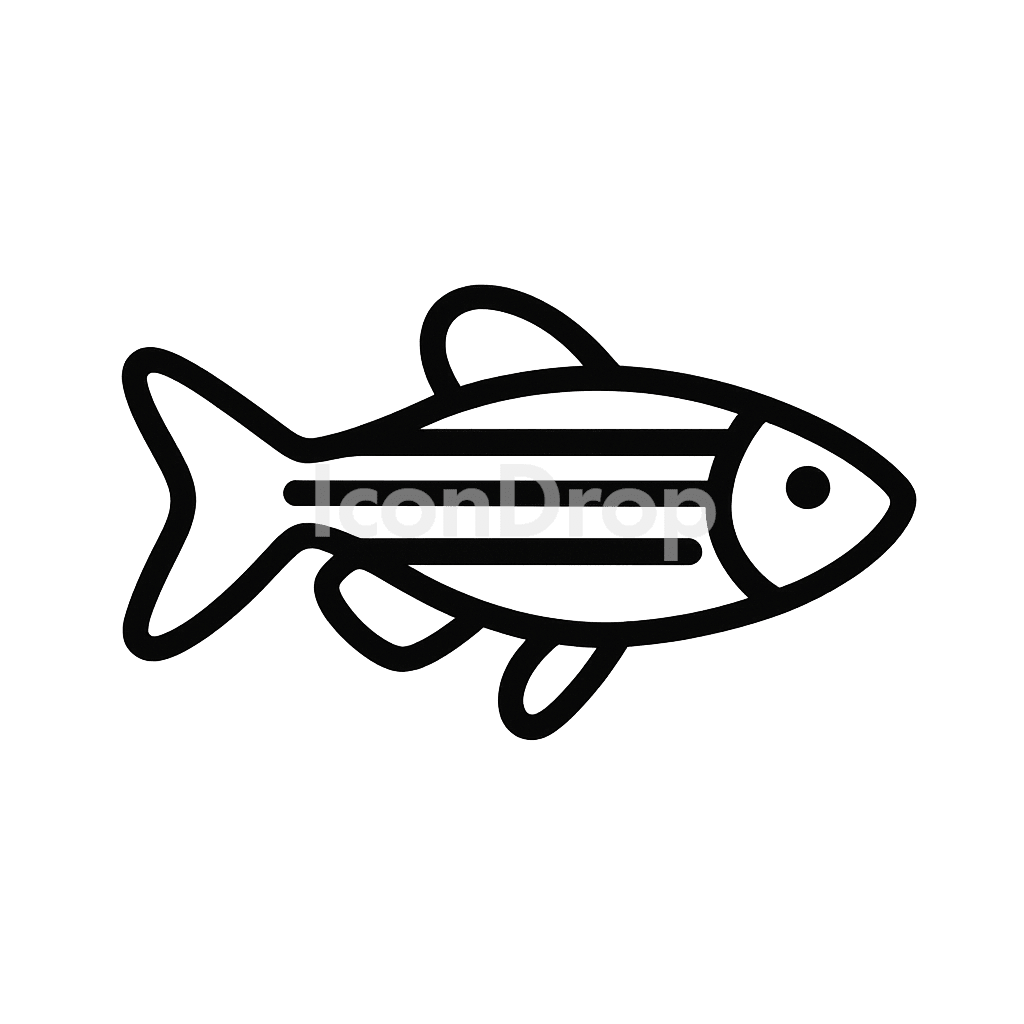 Zebrafish Icon Outline