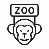 Zoo Animal Icon Outline