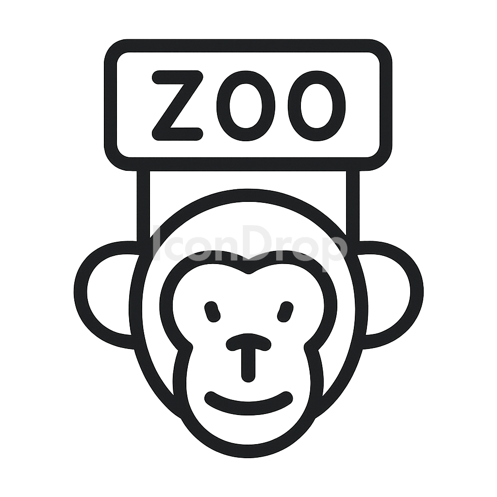 Zoo Animal Icon Outline