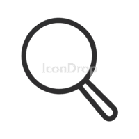 Zoom Glass Icon Outline