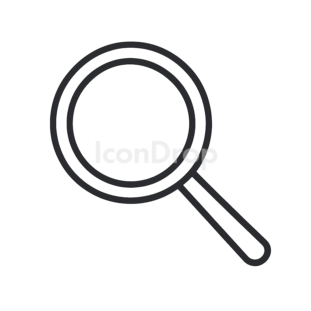 Zoom Magnifying Glass Icon Outline